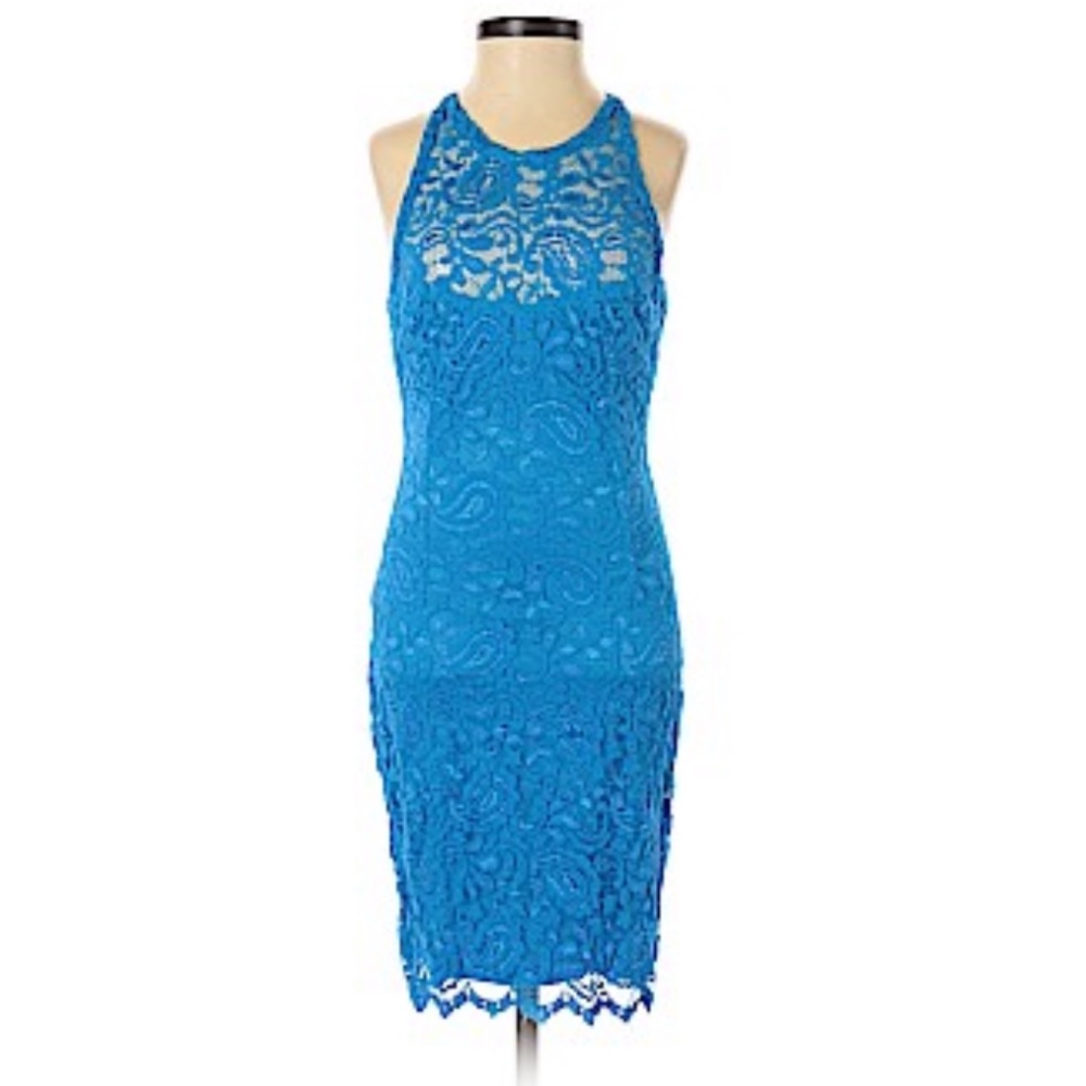 Blue lace dress